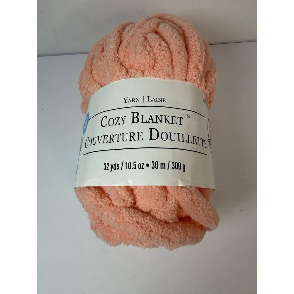 Loops & Threads Cozy Blanket Yarn Pink 10.5‎ Oz 32 Yds Each Jumbo